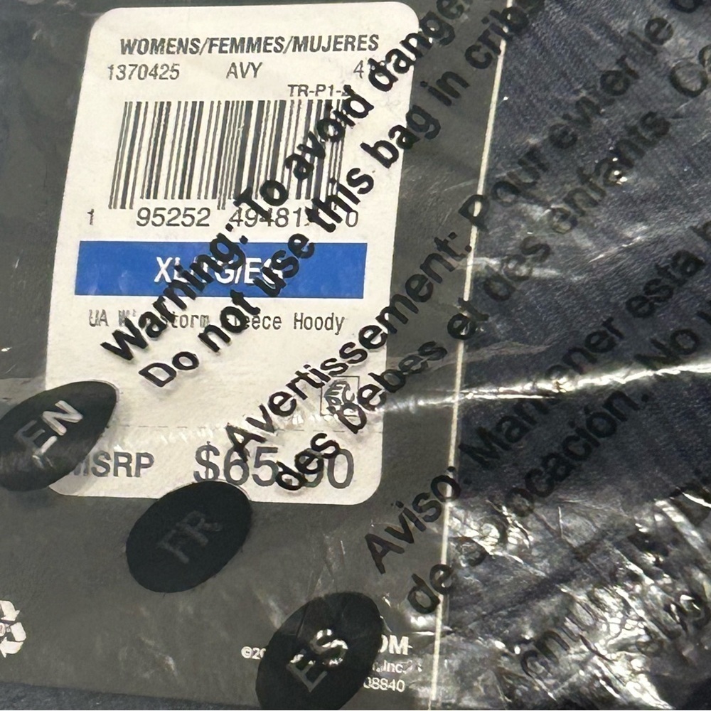 Under Armour Ladies Storm Armour Fleece Hoodie Midnight Navy NWT - Picture 6 of 6